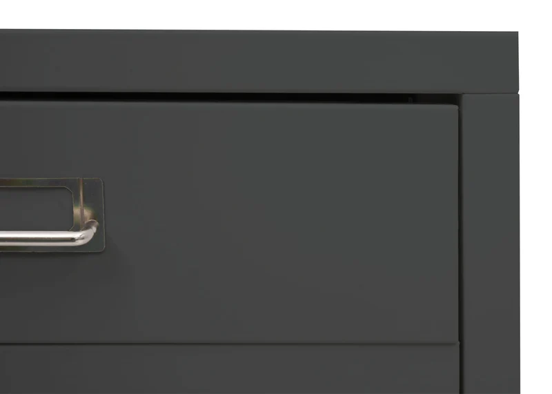 Caisson à tiroirs armoire de bureau 55x40x41 cm 4 tiroirs en acier gris foncé 04_0008267