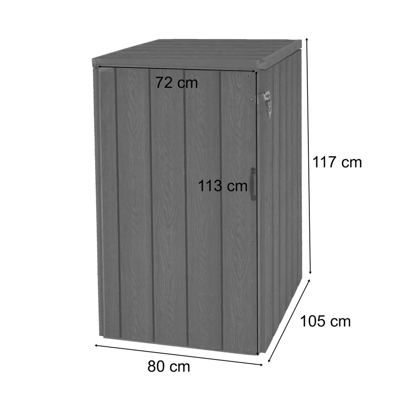 Abris poubelles verrouillables pour une ou deux poubelles 80 à 240 litres en WPC anthracite 04_0008250