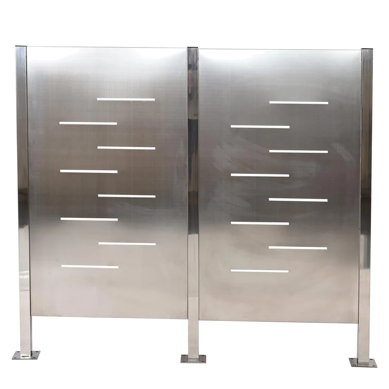 Abris poubelles pour conteneur jusqu'à 240L 150x165x85 cm métal acier inoxydable 04_0008194