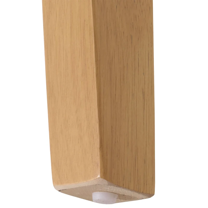 Table de salle à manger en bois et HPL 160-200 x 90 cm extensible aspect marbre/pierre pieds clairs 04_0008548