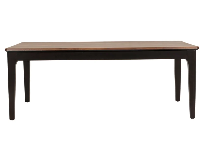 Table basse table d'appoint en bois et HPL 46 x 120 x 70 cm aspect bois de sheesham pieds foncés 04_0008459