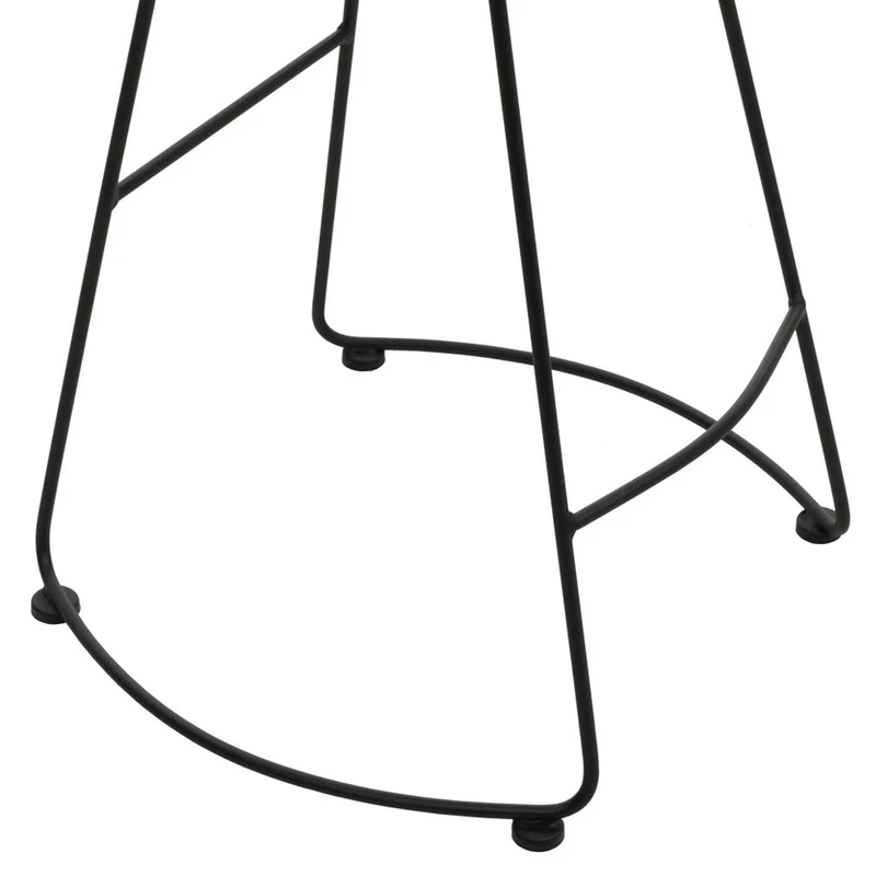 Tabouret de bar chaise de comptoir x1 avec repose-pieds design industriel en métal et bois 04_0008592