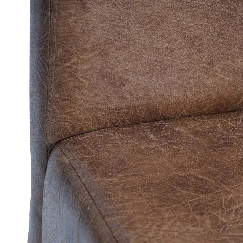 Tabouret de bar chaise de comptoir x1 en tissu imitation daim pieds en bois foncés 04_0008582