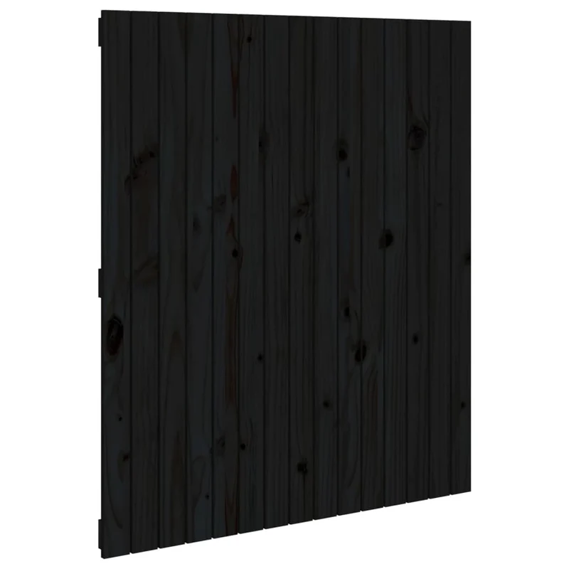 Tête de lit accessoire couchage chambre à coucher meuble murale 95,5 x 3 x 110 cm Bois massif noir TDL0202498