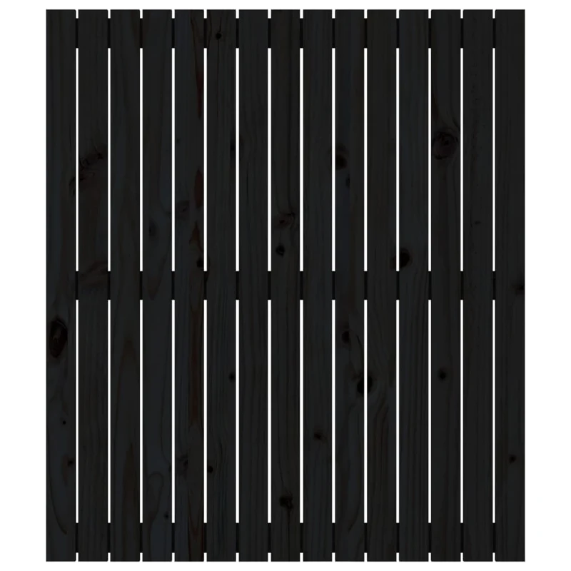 Tête de lit accessoire couchage chambre à coucher meuble murale 95,5 x 3 x 110 cm Bois massif noir TDL0202498