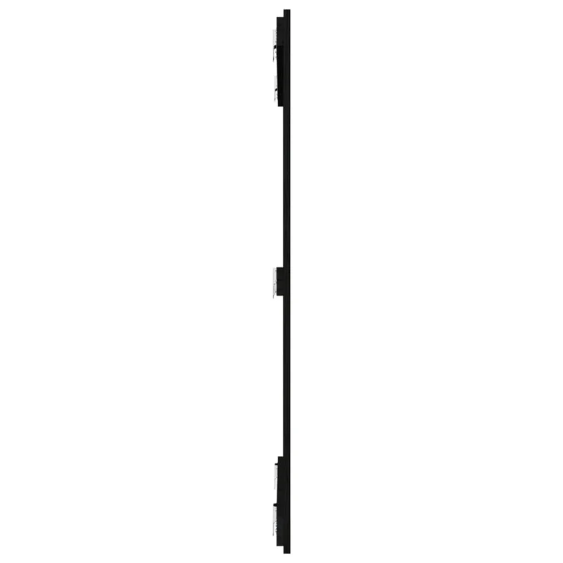 Tête de lit accessoire couchage chambre à coucher meuble murale 95,5 x 3 x 110 cm Bois massif noir TDL0202498