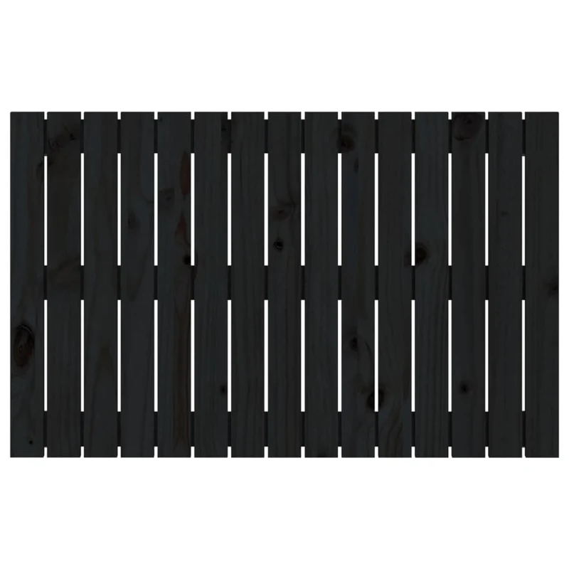 Tête de lit accessoire couchage chambre à coucher meuble murale 95,5 x 3 x 60 cm Bois massif noir TDL0202497