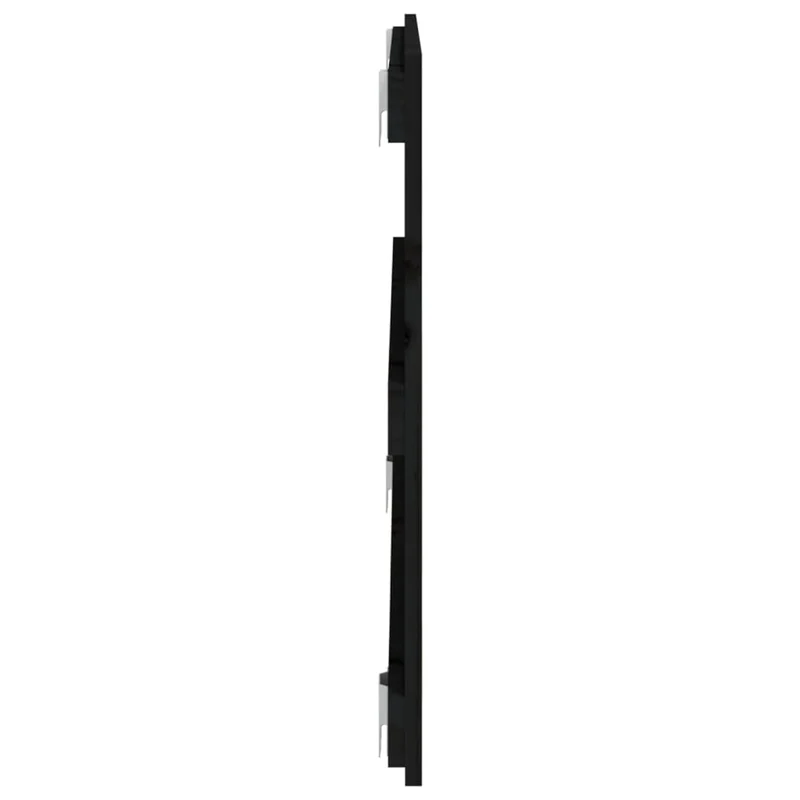 Tête de lit accessoire couchage chambre à coucher meuble murale 95,5 x 3 x 60 cm Bois massif noir TDL0202497