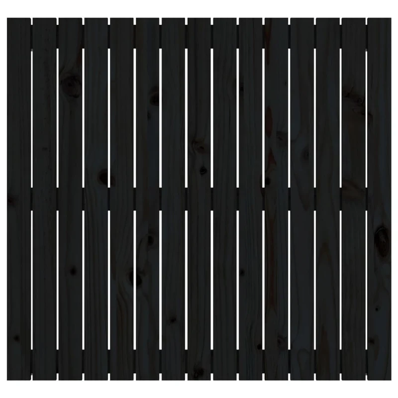 Tête de lit accessoire couchage chambre à coucher meuble murale style palette 95,5 x 3 x 90 cm Bois massif noir TDL0202495