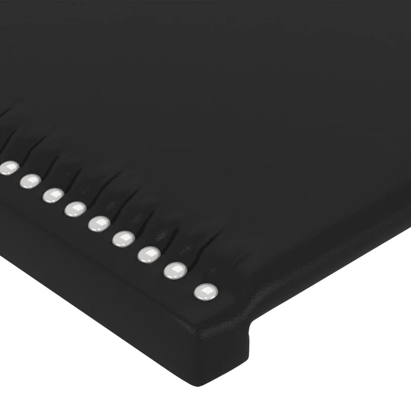 Tête de lit accessoire couchage chambre à coucher meuble 100 x 5 x 78/88 cm synthétique noir TDL0202398