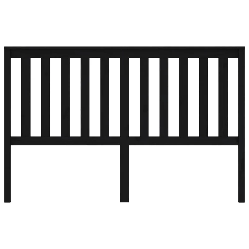 Tête de lit accessoire couchage chambre à coucher meuble 166 x 6 x 101 cm bois de pin noir TDL0202200