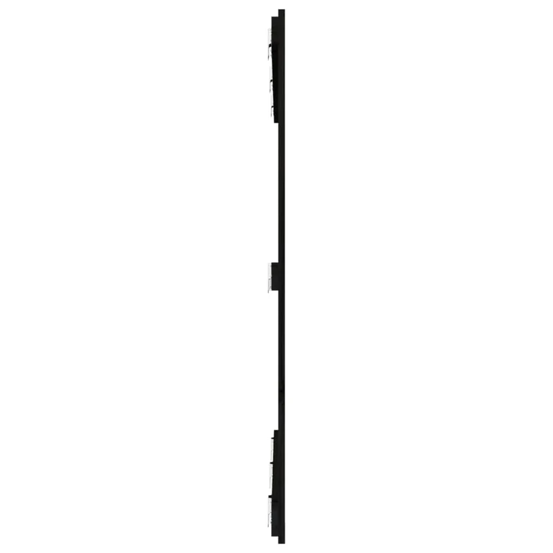 Tête de lit accessoire couchage chambre à coucher meuble murale style palette 146,5 x 3 x 110 cm bois massif noir TDL0202535