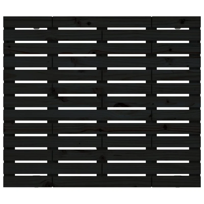 Tête de lit accessoire couchage chambre à coucher meuble murale 146 x 3 x 91,5 cm bois massif noir TDL0202532