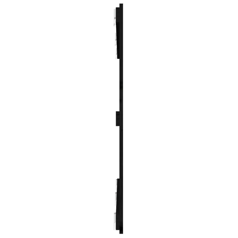 Tête de lit accessoire couchage chambre à coucher meuble murale style palette 147 x 3 x 90 cm bois massif noir TDL0202530