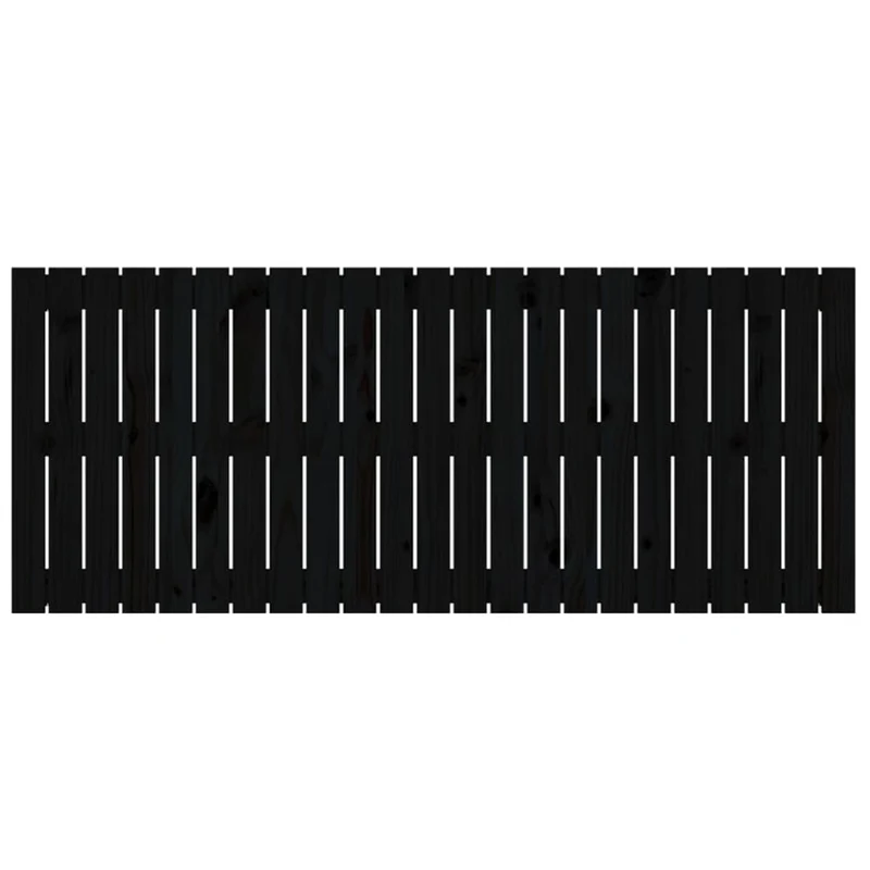 Tête de lit accessoire couchage chambre à coucher meuble murale style palette 147 x 3 x 60 cm bois massif noir TDL0202531
