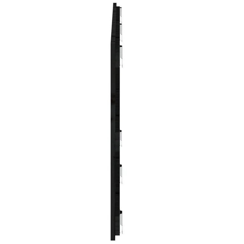 Tête de lit accessoire couchage chambre à coucher meuble murale style palette 147 x 3 x 60 cm bois massif noir TDL0202531