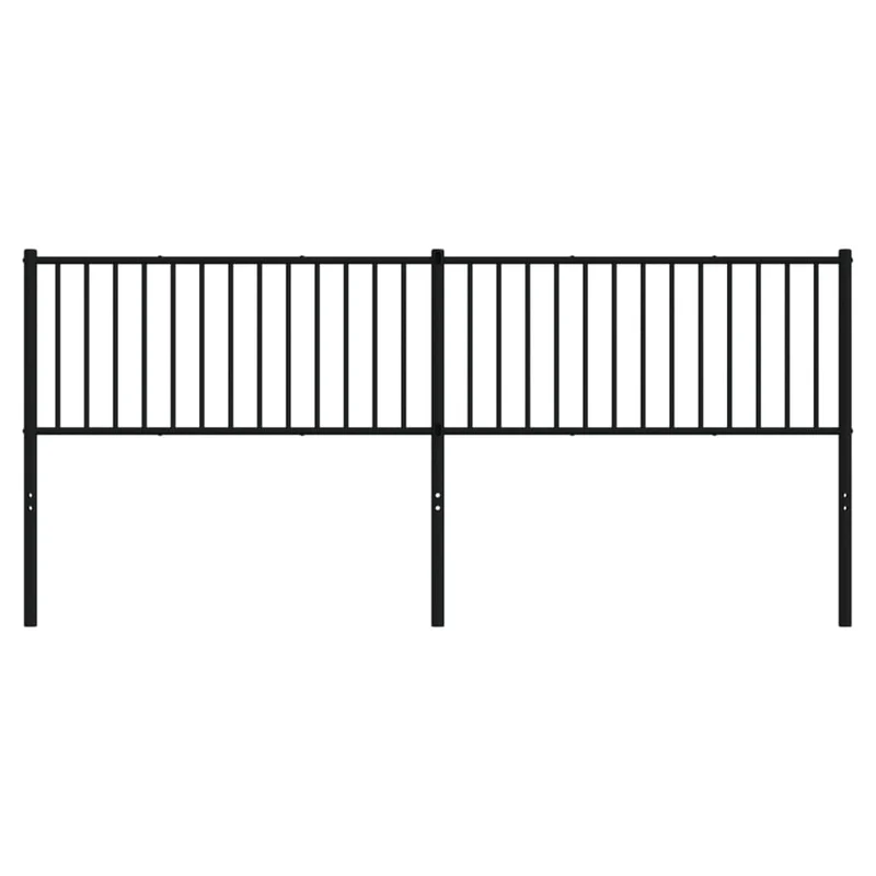 Tête de lit accessoire couchage chambre à coucher meuble 200 cm métal noir TDL0202414
