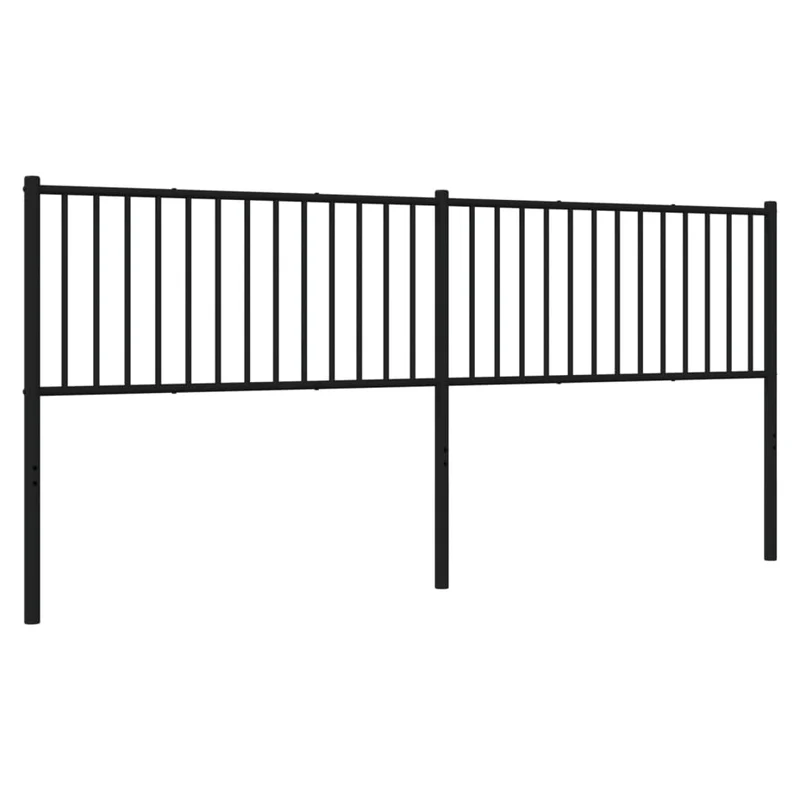 Tête de lit accessoire couchage chambre à coucher meuble 200 cm métal noir TDL0202414