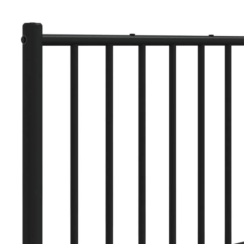 Tête de lit accessoire couchage chambre à coucher meuble 200 cm métal noir TDL0202414