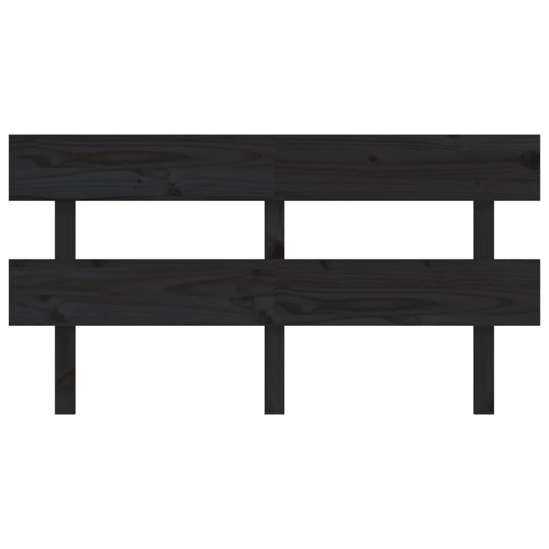 Tête de lit accessoire couchage chambre à coucher meuble 164 x 3 x 81 cm bois de pin noir TDL0202229