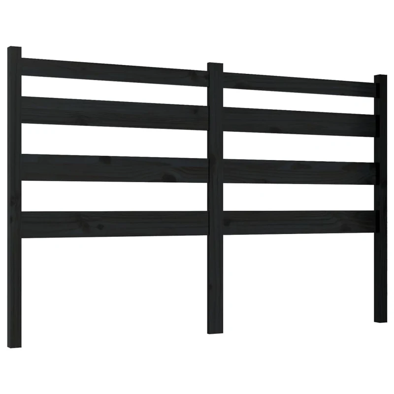 Tête de lit accessoire couchage chambre à coucher meuble 206 x 4 x 100 cm bois de pin noir TDL0202150