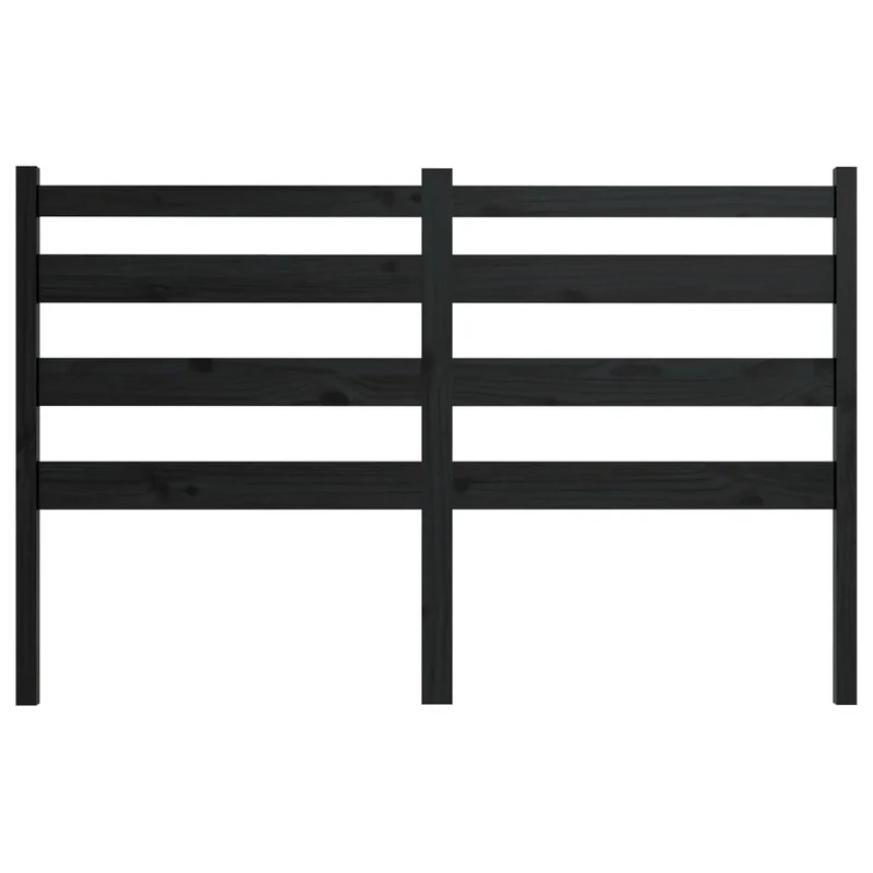 Tête de lit accessoire couchage chambre à coucher meuble 206 x 4 x 100 cm bois de pin noir TDL0202150