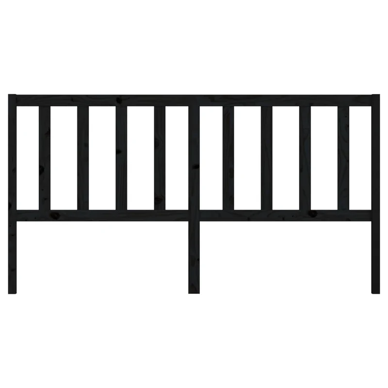 Tête de lit accessoire couchage chambre à coucher meuble 206 x 4 x 100 cm bois de pin noir TDL0202141