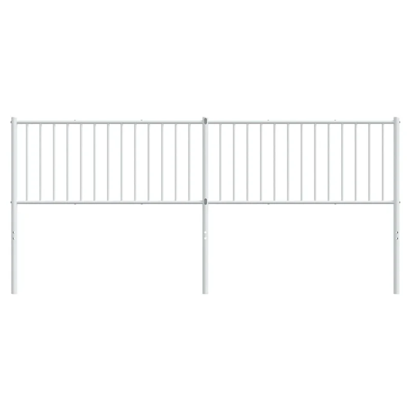 Tête de lit accessoire couchage chambre à coucher meuble 200 cm métal blanc TDL0202463