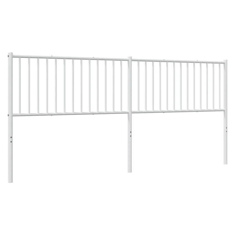 Tête de lit accessoire couchage chambre à coucher meuble 200 cm métal blanc TDL0202463