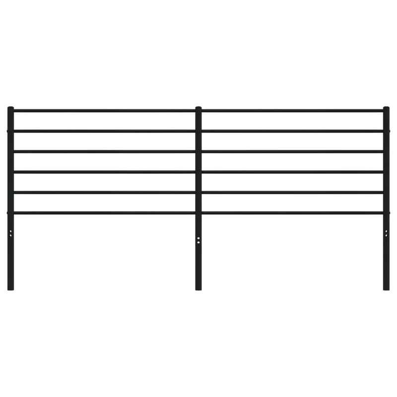 Tête de lit accessoire couchage chambre à coucher meuble 200 cm métal noir TDL0202413