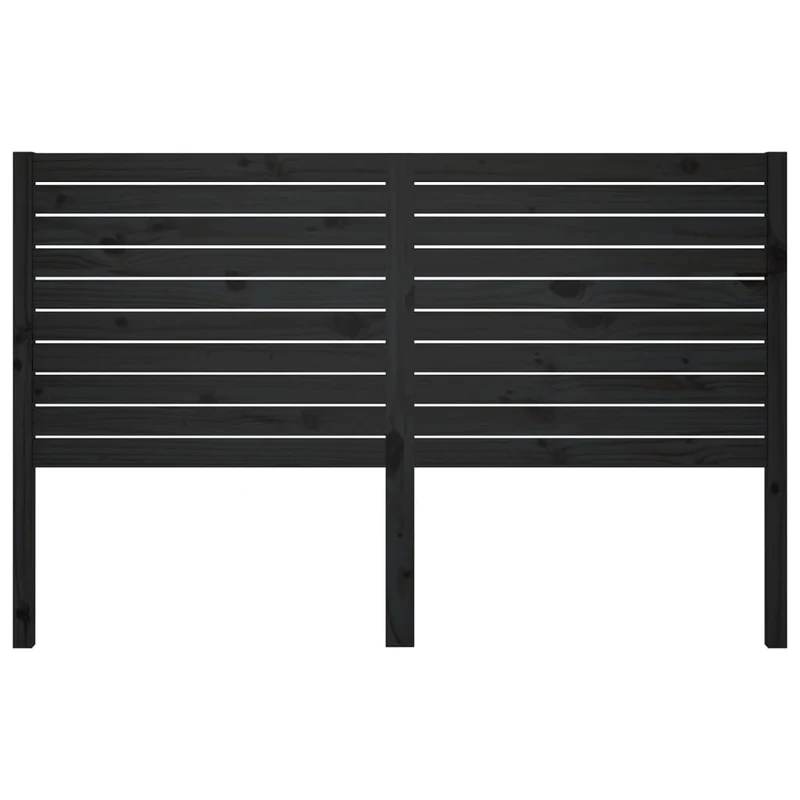 Tête de lit accessoire couchage chambre à coucher meuble 126 x 4 x 100 cm bois de pin noir TDL0202335