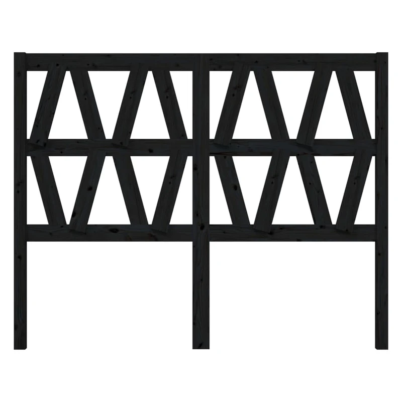 Tête de lit accessoire couchage chambre à coucher meuble 126 x 4 x 100 cm bois de pin noir TDL0202324
