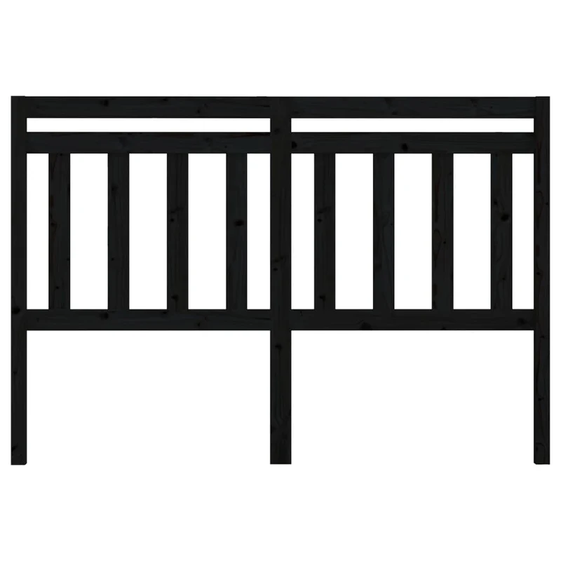 Tête de lit accessoire couchage chambre à coucher meuble 126 x 4 x 100 cm bois de pin noir TDL0202325