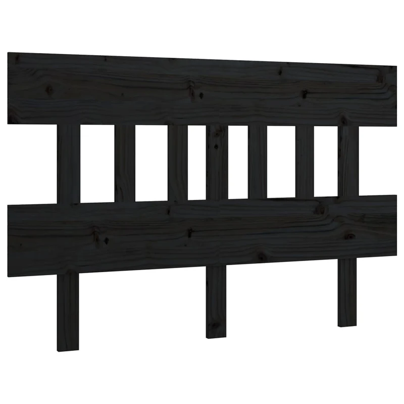 Tête de lit accessoire couchage chambre à coucher meuble 163,5 x 3 x 81 cm bois de pin noir TDL0202230