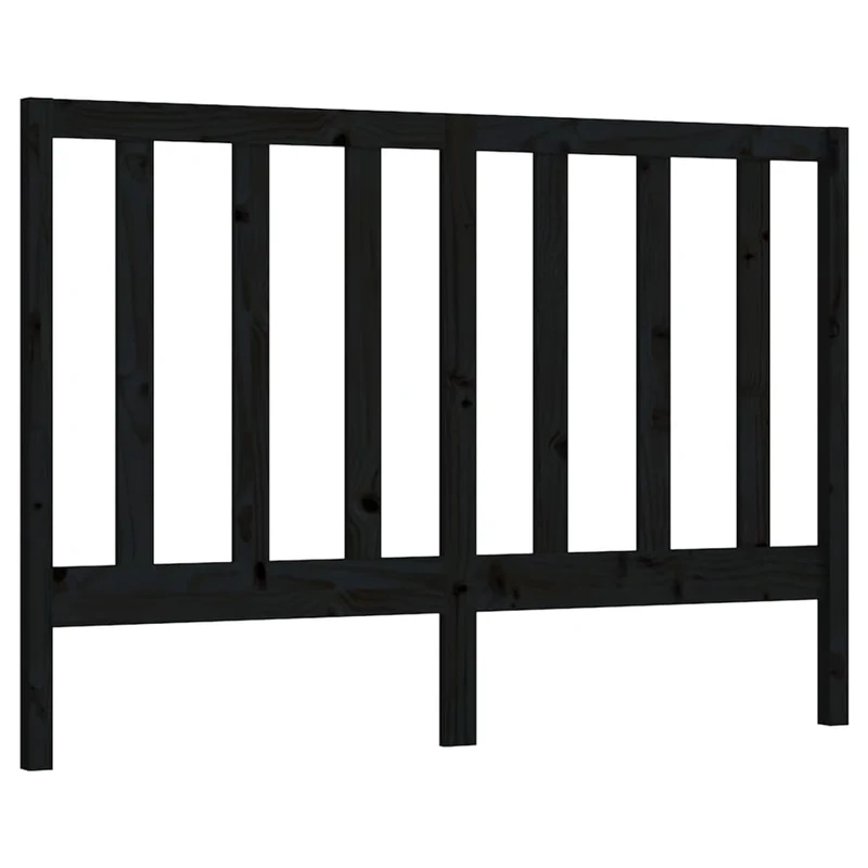 Tête de lit accessoire couchage chambre à coucher meuble 166 x 4 x 100 cm bois de pin noir TDL0202206