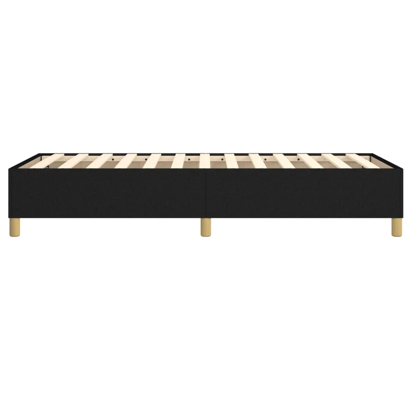 Sommier à lattes sur pieds cadre de lit 90x190 cm tissu noir TDL0206974