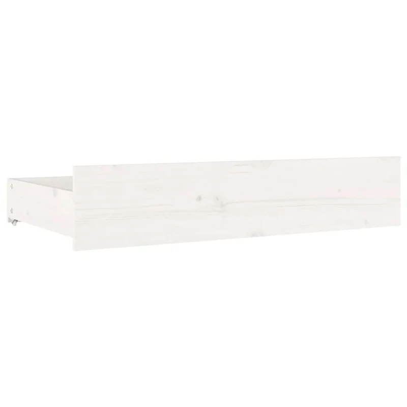 Tiroir de lit rangement avec roulettes lot de 4 bois de pin blanc TDL0206815