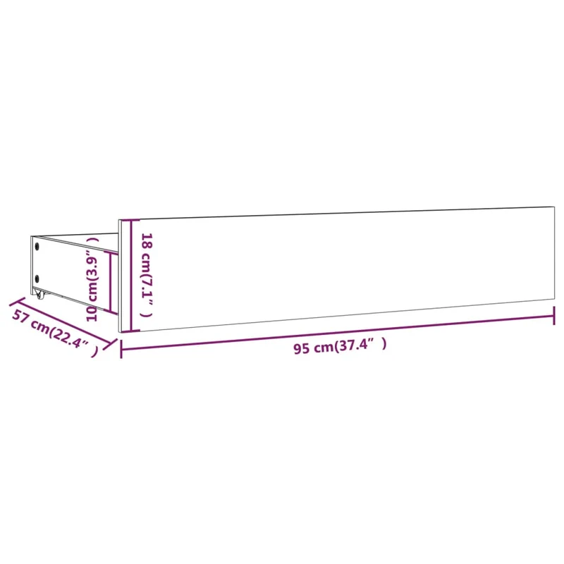 Tiroir de lit rangement avec roulettes lot de 4 bois de pin blanc TDL0206815