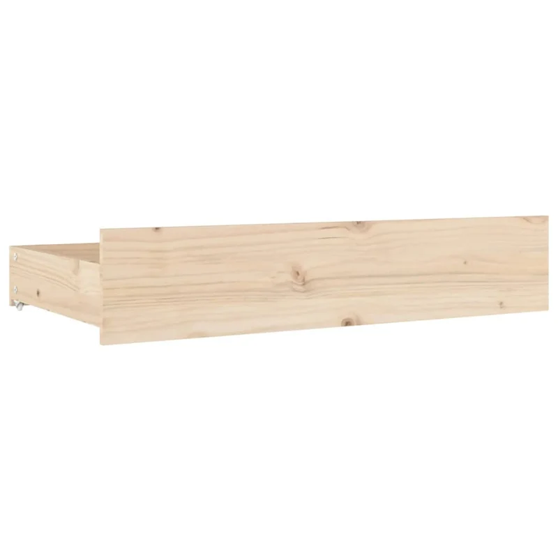 Tiroir de lit rangement avec roulettes lot de 4 bois de pin TDL0206813