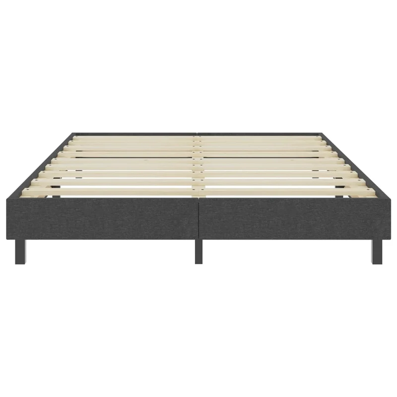 Sommier à lattes sur pieds cadre de lit 160 x 200 cm tissu gris TDL0208032