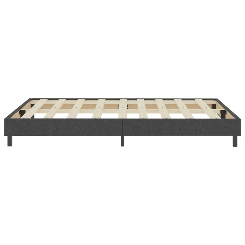 Sommier à lattes sur pieds cadre de lit 160 x 200 cm tissu gris TDL0208032