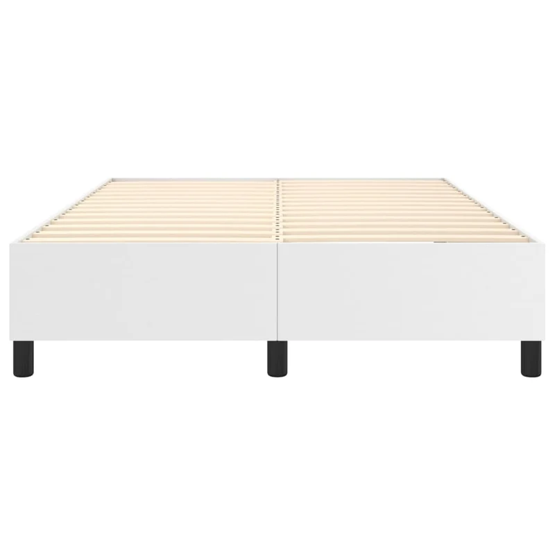 Sommier à lattes sur pieds cadre de lit 140x200 cm synthétique blanc TDL0207363