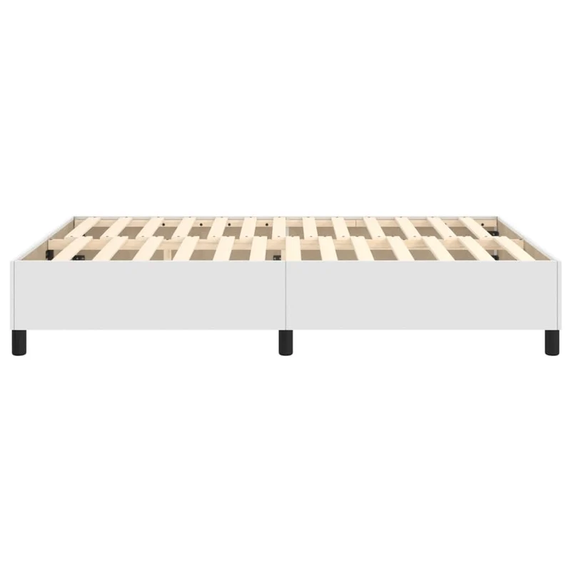 Sommier à lattes sur pieds cadre de lit 140x200 cm synthétique blanc TDL0207363
