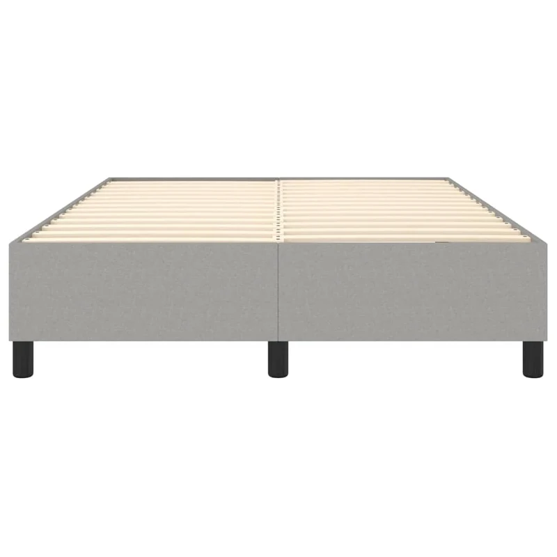 Sommier à lattes sur pieds cadre de lit 140x200 cm tissu gris clair TDL0207194