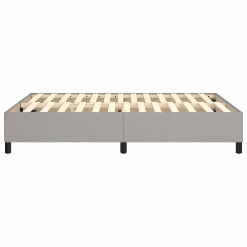 Sommier à lattes sur pieds cadre de lit 140x200 cm tissu gris clair TDL0207194