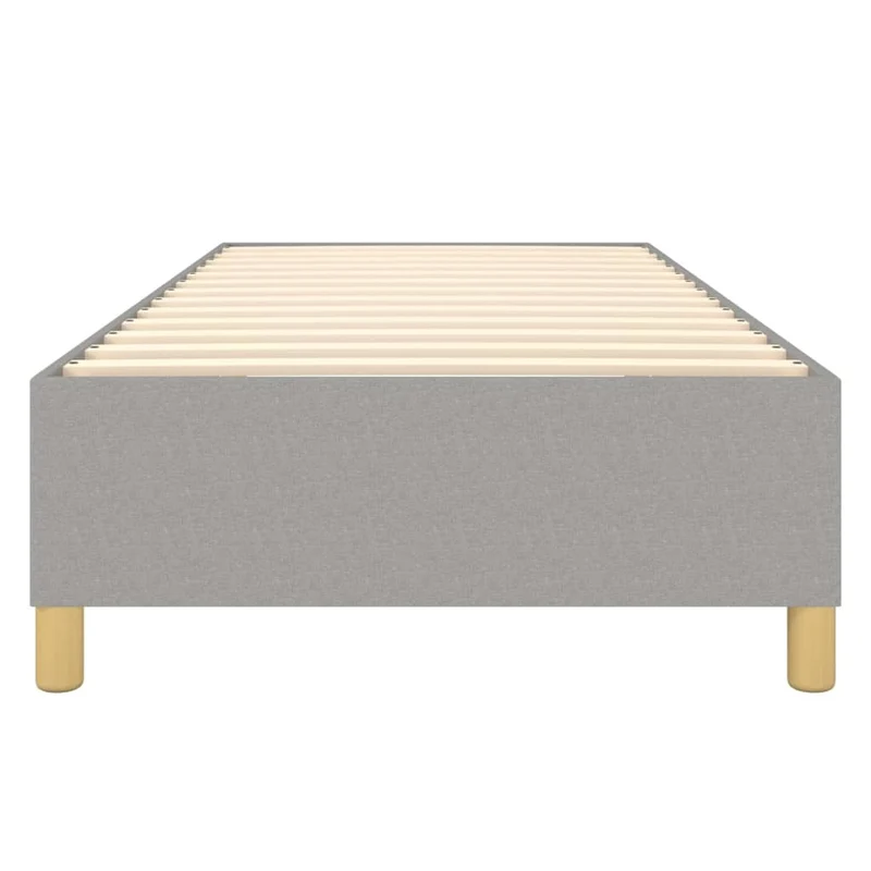 Sommier à lattes sur pieds cadre de lit 90x200 cm tissu gris clair TDL0207158