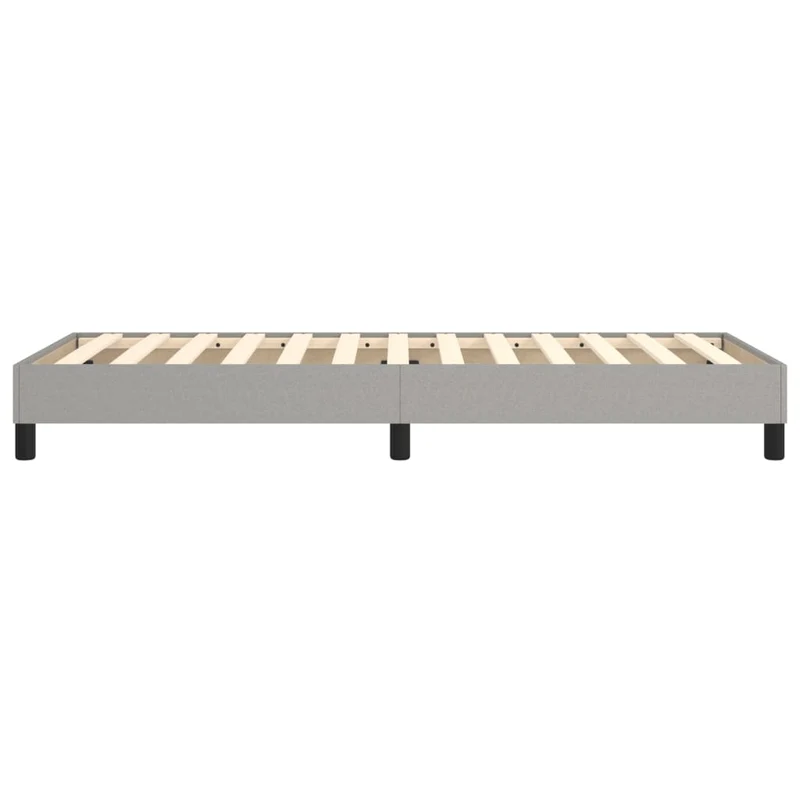 Sommier à lattes sur pieds cadre de lit 90x200 cm tissu gris clair TDL0207157