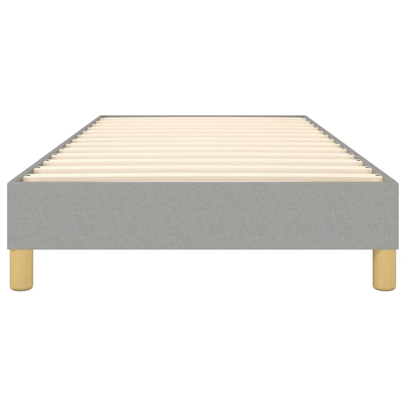 Sommier à lattes sur pieds cadre de lit 90x200 cm tissu gris clair TDL0207156
