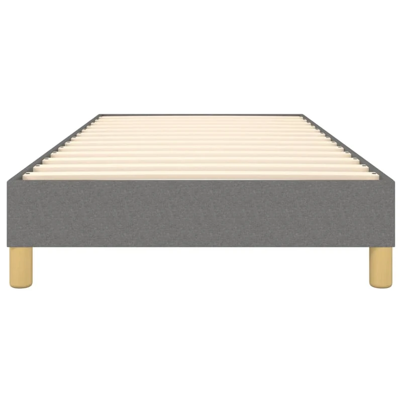 Sommier à lattes sur pieds cadre de lit 100x200 cm tissu gris foncé TDL0207152