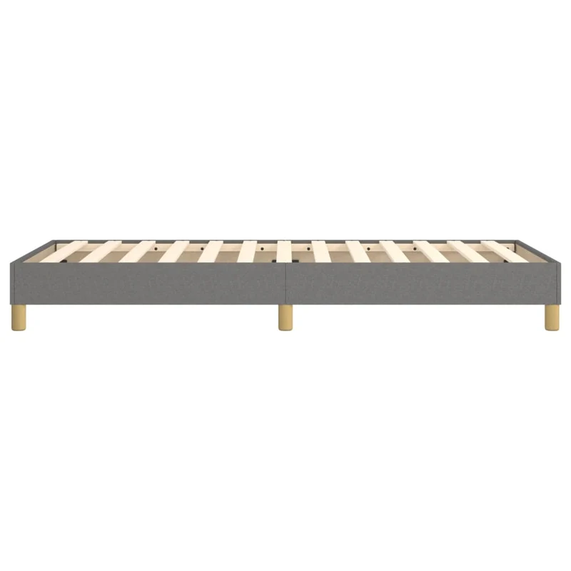 Sommier à lattes sur pieds cadre de lit 100x200 cm tissu gris foncé TDL0207152